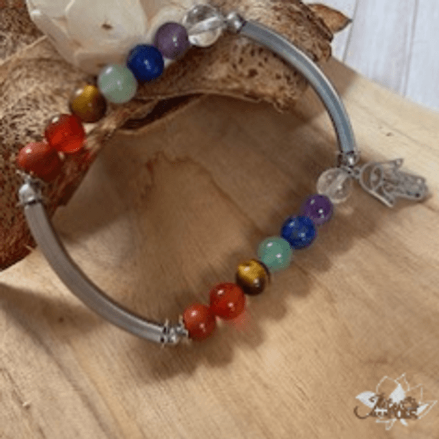 Bracelet "7 chakras" avec tube
