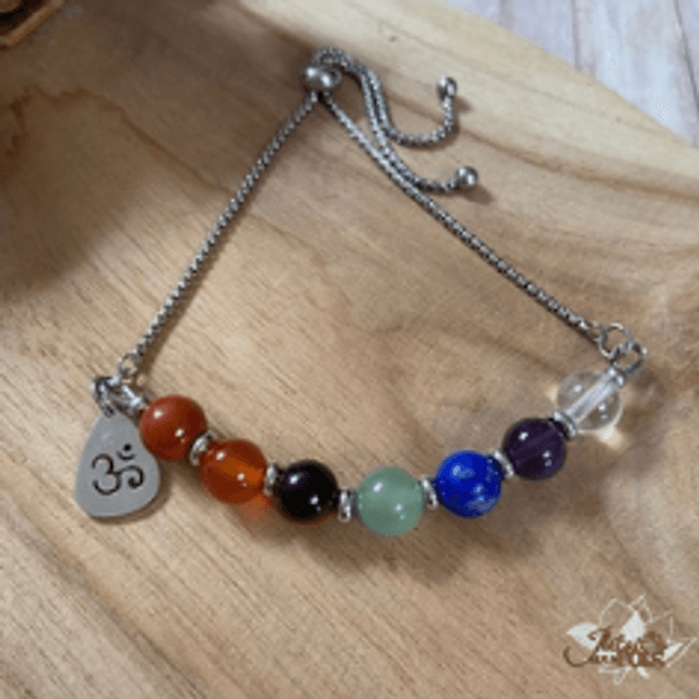 Bracelet "7 chakras" sur chaine