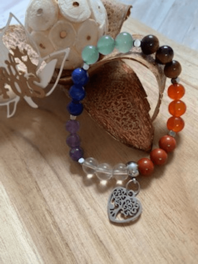 Bracelet "7 chakras" sur élastique