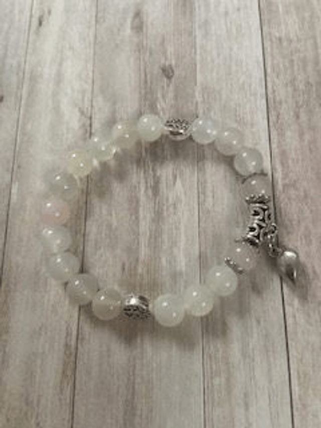 Bracelet couple « Quartz rose/Pierre de Lune »