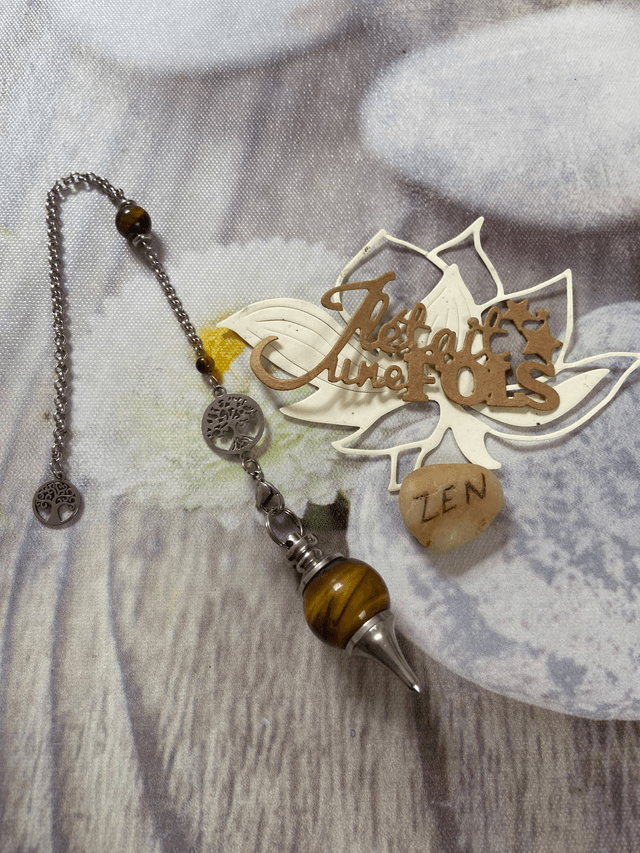 Pendule sephoroton "arbre de vie" en Oeil de tigre