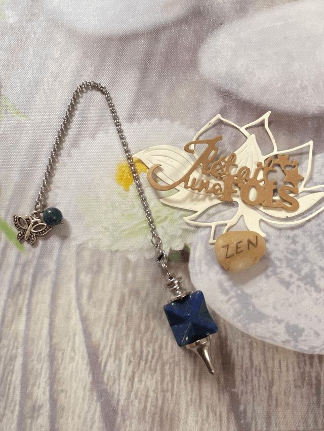Pendule Merkaba &quot; Papillon&quot; en Lapis Lazuli