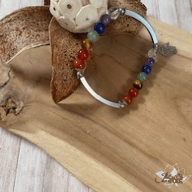 Bracelet &quot;7 chakras&quot; avec tube