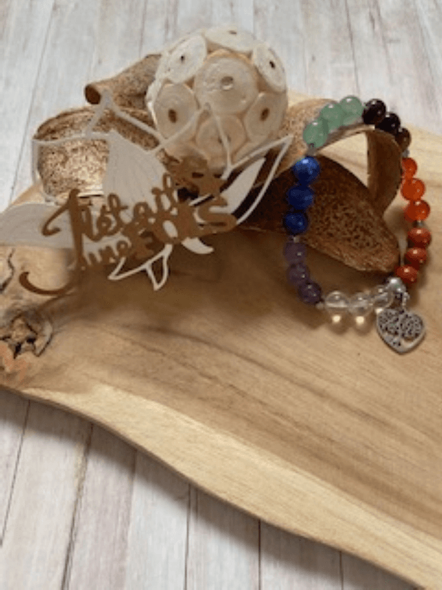 Bracelet &quot;7 chakras&quot; sur élastique